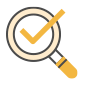 Magnifying Glass and Check Mark