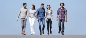 People walking