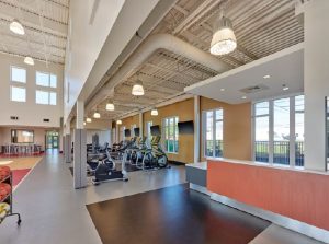 Gym facilities at The Recovery Village Cherry Hill at Cooper